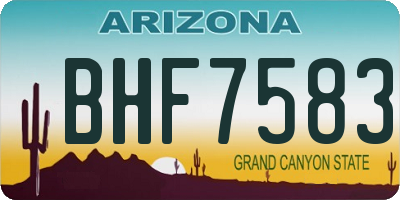 AZ license plate BHF7583
