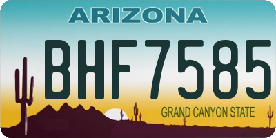 AZ license plate BHF7585
