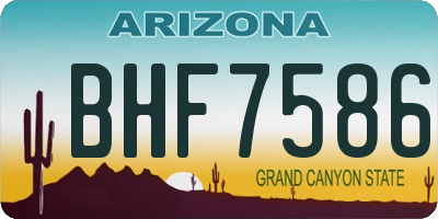 AZ license plate BHF7586