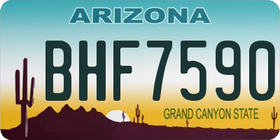 AZ license plate BHF7590