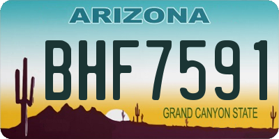 AZ license plate BHF7591