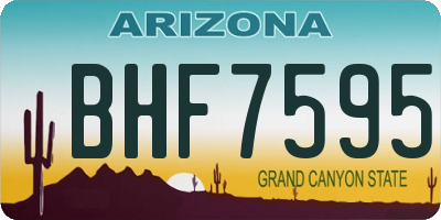 AZ license plate BHF7595