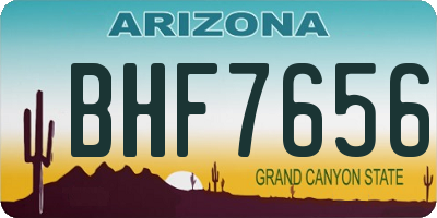 AZ license plate BHF7656