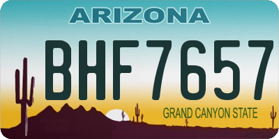 AZ license plate BHF7657