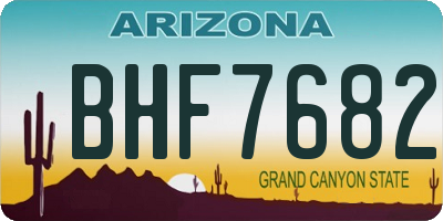 AZ license plate BHF7682