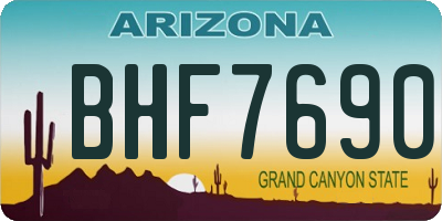 AZ license plate BHF7690