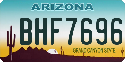 AZ license plate BHF7696