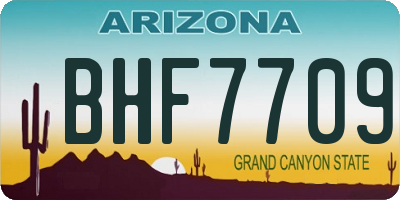 AZ license plate BHF7709