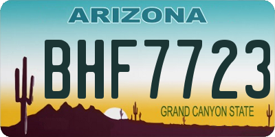AZ license plate BHF7723