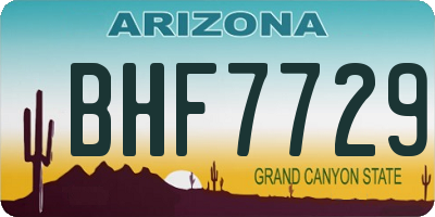 AZ license plate BHF7729