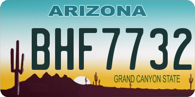 AZ license plate BHF7732