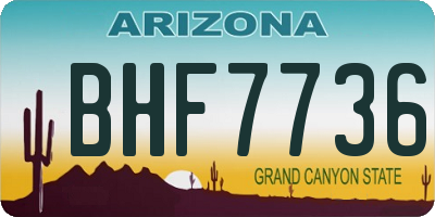 AZ license plate BHF7736