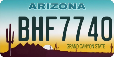 AZ license plate BHF7740