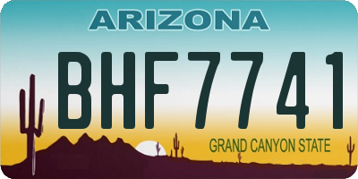 AZ license plate BHF7741