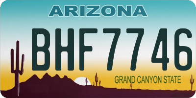 AZ license plate BHF7746