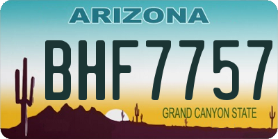 AZ license plate BHF7757