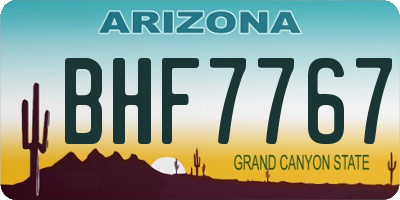 AZ license plate BHF7767