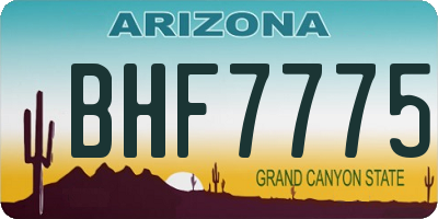 AZ license plate BHF7775