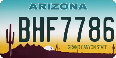 AZ license plate BHF7786