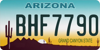 AZ license plate BHF7790