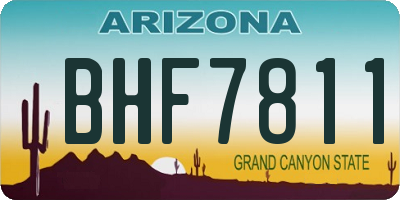 AZ license plate BHF7811