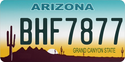 AZ license plate BHF7877