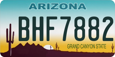 AZ license plate BHF7882