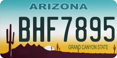 AZ license plate BHF7895