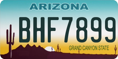 AZ license plate BHF7899