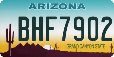 AZ license plate BHF7902