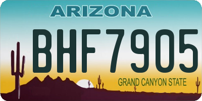 AZ license plate BHF7905
