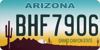 AZ license plate BHF7906