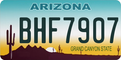 AZ license plate BHF7907