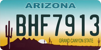 AZ license plate BHF7913