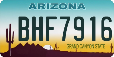 AZ license plate BHF7916