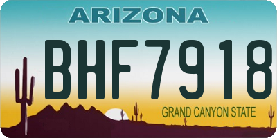 AZ license plate BHF7918