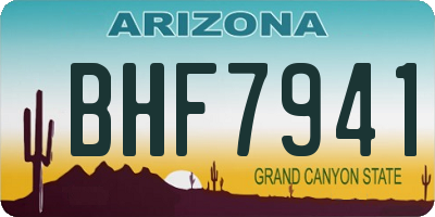 AZ license plate BHF7941