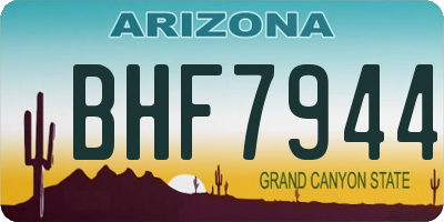 AZ license plate BHF7944