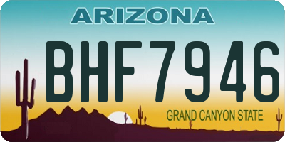 AZ license plate BHF7946