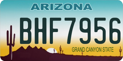 AZ license plate BHF7956