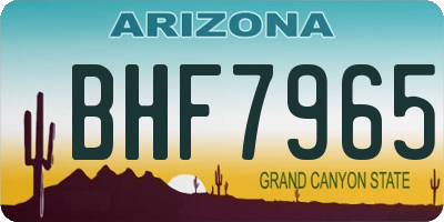 AZ license plate BHF7965