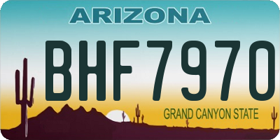 AZ license plate BHF7970