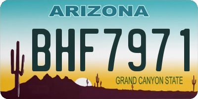 AZ license plate BHF7971
