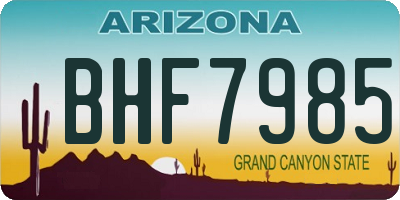 AZ license plate BHF7985