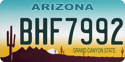 AZ license plate BHF7992