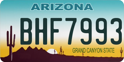 AZ license plate BHF7993