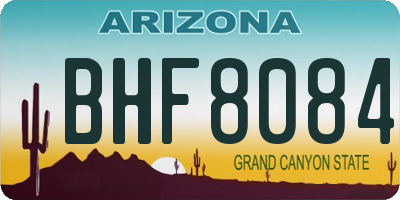 AZ license plate BHF8084