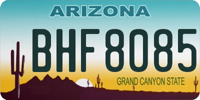 AZ license plate BHF8085