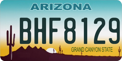 AZ license plate BHF8129