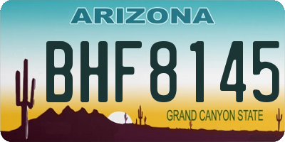 AZ license plate BHF8145